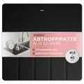 Schock® Abtropfmatte aus Silikon anthrazit I Flexible Abtropfunterlage für Küchen I Spülmaschinengeeignetes Zubehör I Lebensmittelecht und BPA-frei I rutschfest und hitzebeständig I Größe 400x415 mm