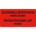 EICHNER 9220-00081-007 250 Warnetiketten rot &raquo Rechnung/Lieferschein innenl