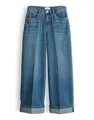 OPUS Damen Wide | Miva Valentine Verkürzte Wide Leg Jeans aus Dry Indigo® Mid Rise mid Joyful Blue, 34 L28