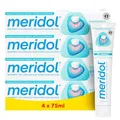 meridol Zahnpasta 4x75ml - Zahncreme bekämpft Zahnfleischentzündungen, antibakterieller Effekt