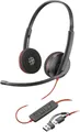 HP Poly Blackwire 3220 Stereo USB-C Headset + USB-C/A Adapter