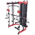 GORILLA SPORTS® Power Rack - inkl. Olympia Langhantel, Dip-Station, Kabelzug, Klimmzugstange, Beincurler - Power Cage, Kraftstation, Multipresse, Multistation, Fitness, Krafttraining, Gym, Zuhause