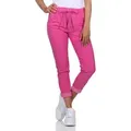 OriginalYou Schlupfhose Sommerhose Damen Chinohose leichte Schlupfhose max. Körpergröße 1,69m Stretch-Jeans in modischen Sommerfarben rosa 36-38