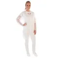 FRANZ MENSCH 100 Stück Hygonorm Besucherkittel Eco mit Klettverschluss, Hemdkragen | PP, weiß, XL, L: 110cm, Umfang: 130cm, Karton, Besucherkittel, Einweg-Schutzkittel, Einmalkittel