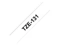 Brother TZe-131 - Standard-Klebstoff - schwarz auf durchsichtig - Rolle (1,2 cm x 8 m)