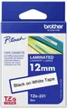 Brother TZe TZe-131 Bandfarbe: Transparent Schriftfarbe:Schwarz 12mm 8m