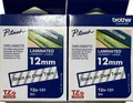 2x Brother P-Touch TZe-131 Schriftbandkassette  Schwarz - Transparent 12mm - 8 m
