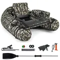 Aufbelasbares Schlauchboot Angelboot mit Pumpe, Paddel, Seitentaschen
