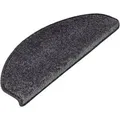 KARAT Velours-Stufenmatte Sundae Selbstklebend Halbrund Anthrazit 23,5 x 65 cm