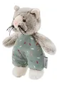 Sterntaler mini Kuscheltier Katze Lilly - Plüschtier aus weichem Flausch - Kinder und Baby Spielzeug gefüllt mit Polyesterwatte - treuer Begleiter mit Rassel zum Entdecken, Kuscheln & Spielen, grau