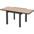 Outsunny Gartentisch Aluminium 160L x 80B x 75H cm Naturholz