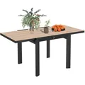 Outsunny Gartentisch, Natur, Metall, 80x75x160 cm, Gartenmöbel, Gartentische, Gartentische