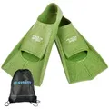 Aqua Speed Flosse Kurze Schwimmflossen Silikon teils recycelt Perfekt fürs Training, Effektive Beinmuskulatur-Stärkung für alle Schwimmstile 37/38