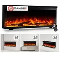 KAMINIO Elektrokamin LEA, 3in1 Kamin: Elektrischer Stand-, Wand- und Einbaukamin, Panoramaview schwarz 107.1 cm x 43 cm x 20 cm
