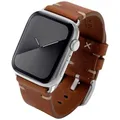 JT Berlin Watchband Alex II Vintage Armband 42 mm, 44 mm, 45 mm, 46 mm M Braun, Silber Watch Series 1, Watch Series 2, Watch Series 3, Watch Series 4, Watch