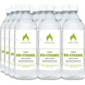 12 x 1 Liter Bioethanol 96,6% - PURE FLAME Premium Bioethanol für Ethanol Kamine in 1L Flaschen