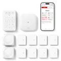 X-Sense Smart Home Sicherheitssystem AS12, Alarmanlage für Tür und Fenster, Codeschloss für die Haustür mit App, funktioniert mit Alexa, Tür- und Fenstersensoren, Bewegungsmeldern, Smart Home Keypad