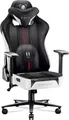 Diablo X-Player Gaming Stuhl Bürostuhl Schreibtischstuhl Stoff 3D Armlehnen Ergonomisch Nacken/- Lendenkissen Farbe: Weiß-Schwarz, Größe Normal