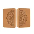 DIVASYA Yoga Blöcke aus Kork | 2er Set | 22,5 x 15 x 7,5 cm | abgerundete Kanten | rutschfest & robust | Yoga Block Kork (Mandala 2er Set)