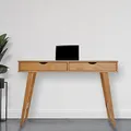 IDIMEX Schreibtisch Milo mit 2 Schubkasten, Massivholz, Eiche Farben stabil und langlebig, ideal für Home-Office, Schubladen für Stauraum