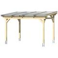 SKANHOLZ Terrassenüberdachung "Sanremo", Breite: 434 cm, Dach: Polycarbonat (PC), eiche hell - braun