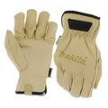makita unisex Arbeitshandschuhe Leder beige Größe 10, 1 Paar
