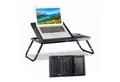 relaxdays Laptop Tablett Laptoptisch fürs Bett schwarz, Faserplatte