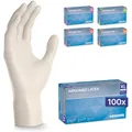 ARNOMED 100x Einweghandschuhe XL, Latexhandschuhe Weiß (1x100 Stück), Einweghandschuhe puderfrei, Handschuhe Latex Einweg, Putzhandschuhe, Latex Handschuhe, Einmal-/Einweg-Handschuhe XS, S, M, L & XL