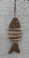 Fischhänger Fischgräte mediterrane Girlande Treibholz braun maritim 57cm inkl Vk