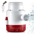 VEVOR Bilge Pumpe, 3000 GPH 12 V automatische Lenzpumpe für Boote mit Schalter, 40 mm Auslassdurchmesser, kleine Boots-Bilgenpumpe, elektrische Marine-Bilgenpumpe für Boote, Teiche, Pools, Keller