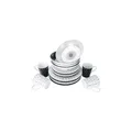 Camp4 Black-White Premium Melamin-Geschirrset Teller Schüssel 16tlg 1786565
