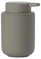 Zone Denmark Ume Seifenspender für Flüssigseife, Steingut/Keramik mit Soft Touch-Beschichtung, Skandinavisch im Design, 250 ml, Höhe 12,8 cm, Taupe