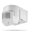 Goobay Bewegungsmelder Außenbereich Infrarot Melder mit 180 Grad PIR Sensor, (300 W / Schraubklemmen), 12m Reichweite, Aufputz Wandmontage, Weiß
