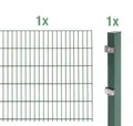 Alberts Anbauset Doppelstabmatten 2 m 100 cm 6/5/6 grün
