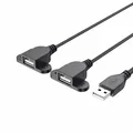 Q26  USB 2.0 Y Kabel USB Stecker auf 2x Buchse A Splitter Ladekabel Adapter 1,5m
