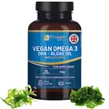 Prowise Vegan Omega-3 DHA aus Algenöl | 60 Softgelkapseln mit Vitamin E | 400mg DHA + 10mg Vitamin E | 100% pflanzlich | rein & nachhaltig angebaut
