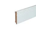 Kosche | Sockelleiste | Avantgarde | Hamburger Profil | MDF Foliert | 19 x 120 x 2500 mm | Weiß | Fußleiste | Hochwertig | Robust | 2.5 Meter