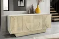 riess-ambiente Sideboard ART DECO 170 cm weiß – Mangoholz, massiv, handmade, Stauraum (Einzelartikel, 1 St), kunstvoll gefertigte Kommode mit 3D‑Front - ideal für Wohnzimmer & Co.