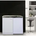RESPEKTA Miniküche "Levin", mit E-Geräten, Gesamtbreite: 100 cm - weiss