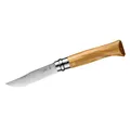 Opinel Taschenmesser, Größe 8, rostfrei, Olivenholzgriff