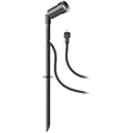 ledscom.de Kleiner LED Gartenstrahler mit Erdspieß SPICO für außen, IP44, schwarz, warmweiß