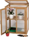 Mini Gewächshaus klein Frühbeet Hochbeet Holz Balkon Treibhaus Anzucht Schrank