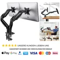 Monitorhalterung 2 Monitore VESA 75 100 360 Drehbar