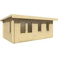 LASITA MAJA Gartenhaus BARUDA, BxT: 570x415 cm, (Set, inkl. Fussbodenbretter zum verlegen) beige