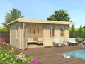 LA-Gartenhaus Baruda 40 mm naturbelassen Gerätehaus Geräteschuppen Holz