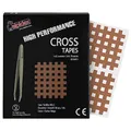 ALPIDEX Cross Tape 40 Stück - Größe C - beige - Gitter Tapes Gitterpflaster Pflaster mit antistatischer Pinzette Gittertape Wasserfest Starker Kleber
