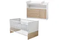 roba® Babyzimmer-Komplettset Gabriella, Babybett & breite Wickelkommode, umbaubar zum Juniorbett