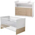 Roba Zimmerset Gabriella Babybett 70x140cm Wickelkommode bicolor TOP