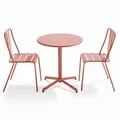 Oviala Gartenset, Pink, Metall, Quadratisch, Gartenmöbel, Gartenmöbel-Sets