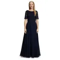 Vera Mont Abendkleid Damen mit Spitze Spitze blau L (40)